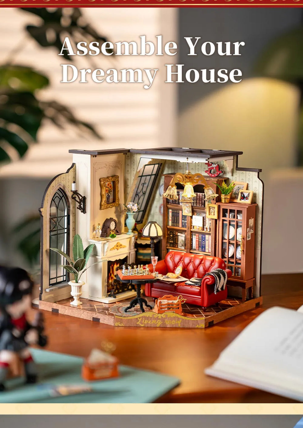Rolife DG175 Catherine's Living Room completed miniature model