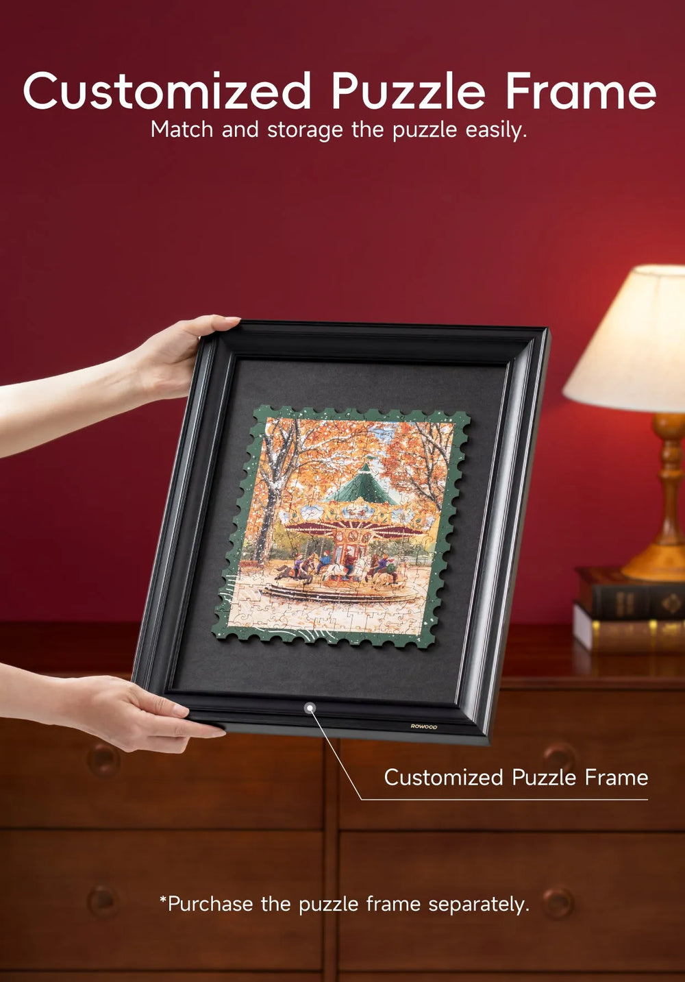 Customized puzzle frame for Rowood Golden Autumn Carousel
