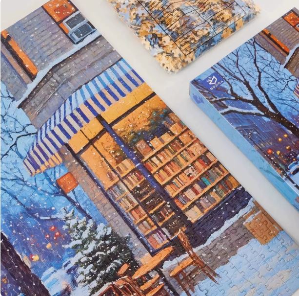 Scenery jigsaw puzzle artwork close-up