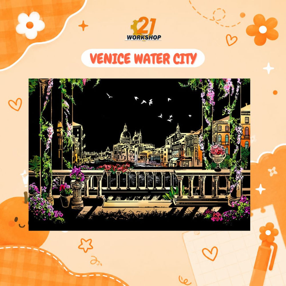 Colorful City DIY Hand Scratch Painting