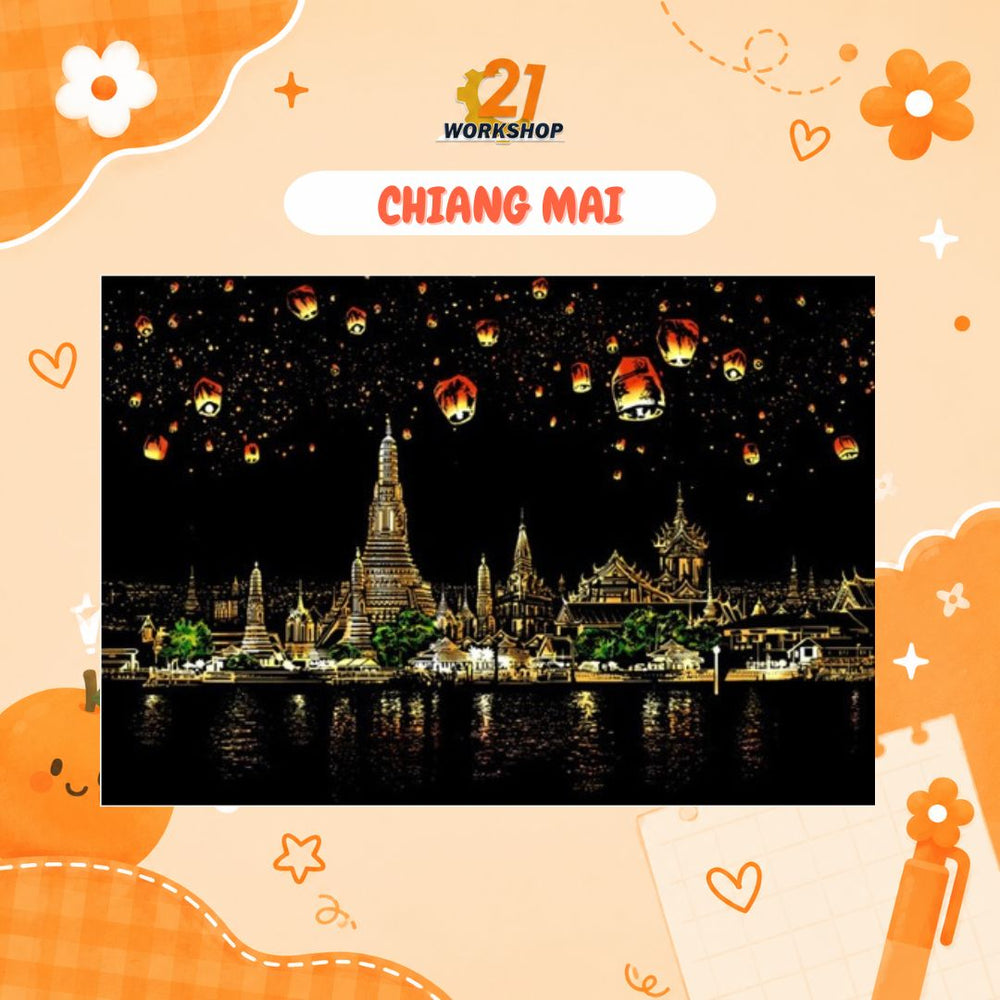 Colorful City DIY Hand Scratch Painting