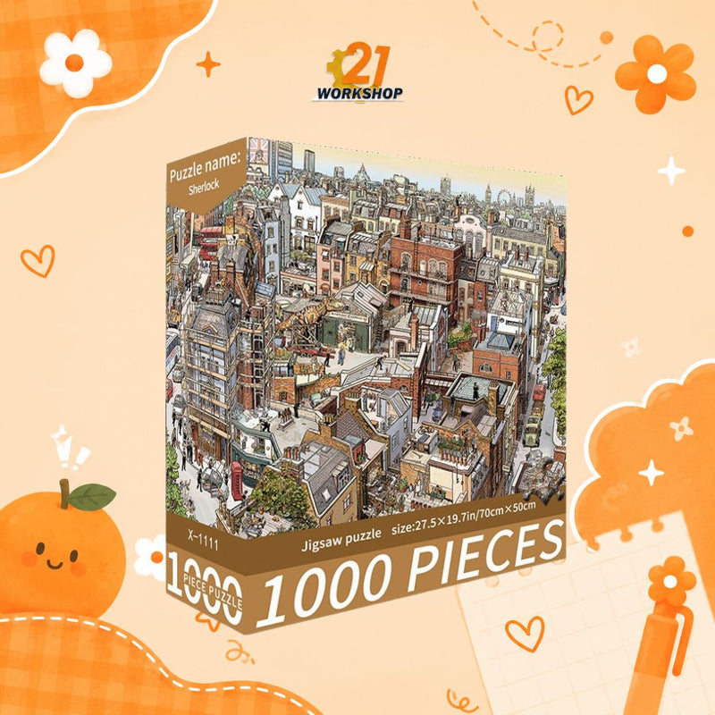 1000pcs Jigsaw Puzzle - Colorful Art Designs for Adults & Kids