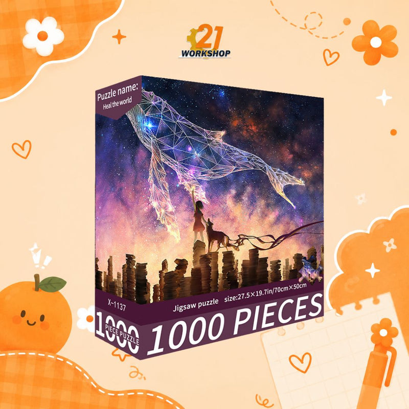 1000pcs Jigsaw Puzzle - Colorful Art Designs for Adults & Kids