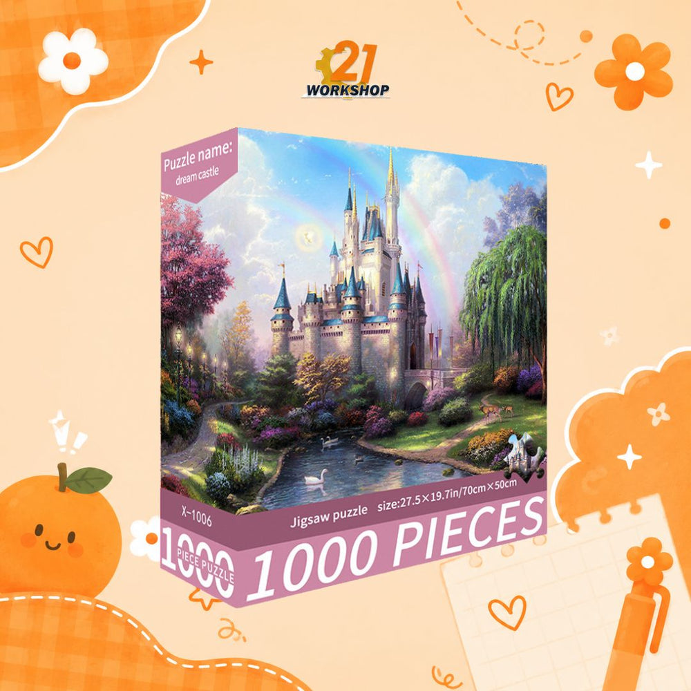 1000pcs Jigsaw Puzzle - Colorful Art Designs for Adults & Kids