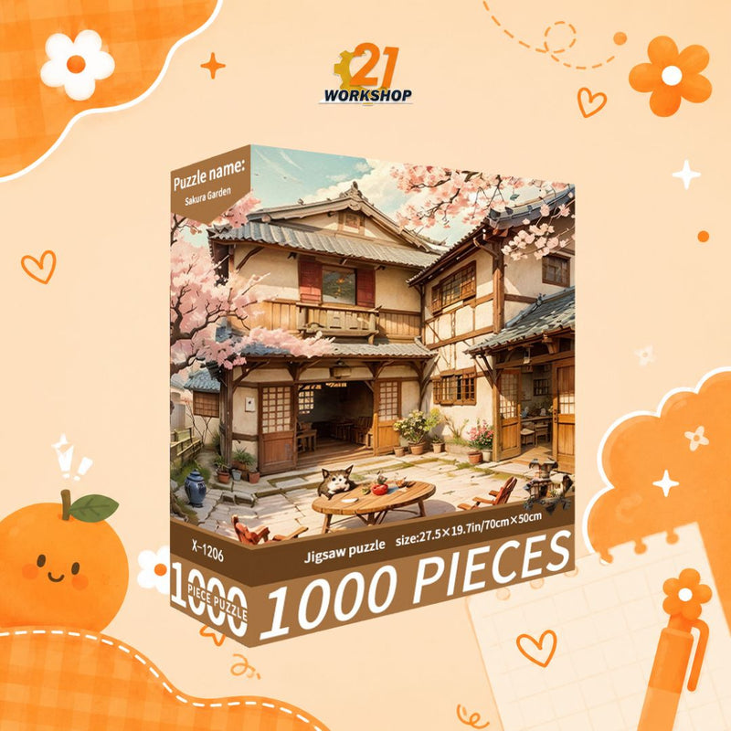 1000pcs Jigsaw Puzzle - Colorful Art Designs for Adults & Kids