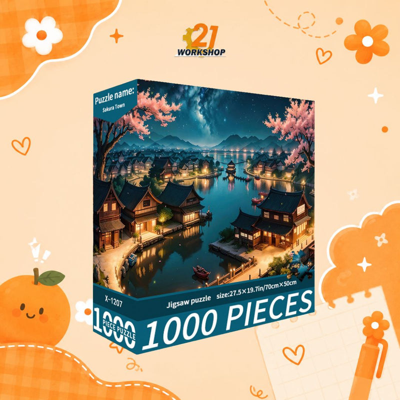 1000pcs Jigsaw Puzzle - Colorful Art Designs for Adults & Kids