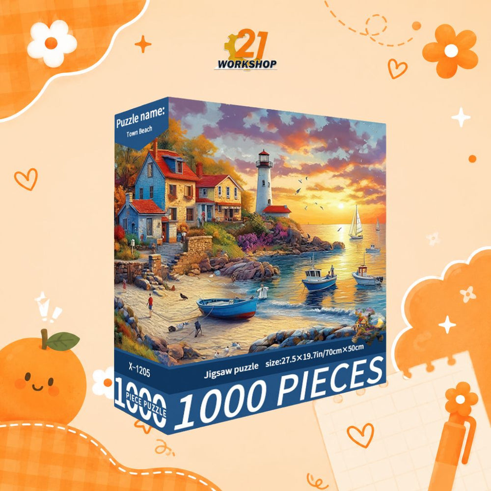 1000pcs Jigsaw Puzzle - Colorful Art Designs for Adults & Kids