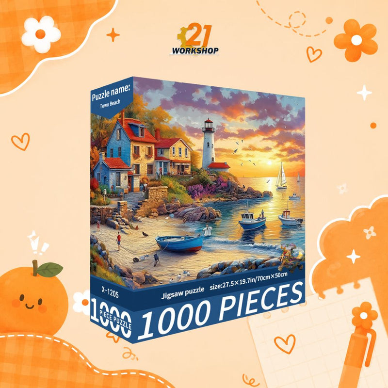 1000pcs Jigsaw Puzzle - Colorful Art Designs for Adults & Kids