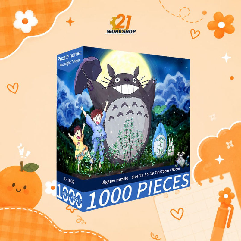 1000pcs Anime Colorful Jigsaw Puzzle Intellectual Brain Game Stress Relief Gift for Kids Adults