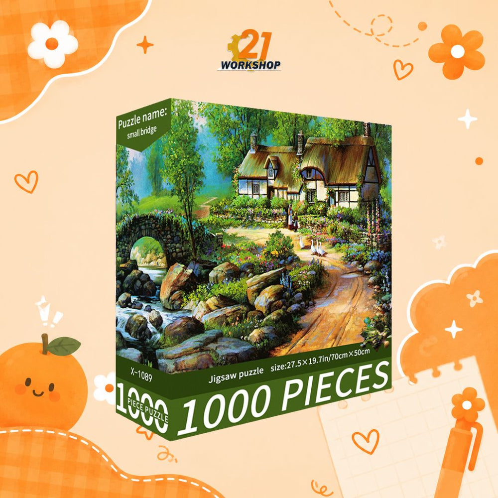1000pcs Jigsaw Puzzle - Colorful Art Designs for Adults & Kids