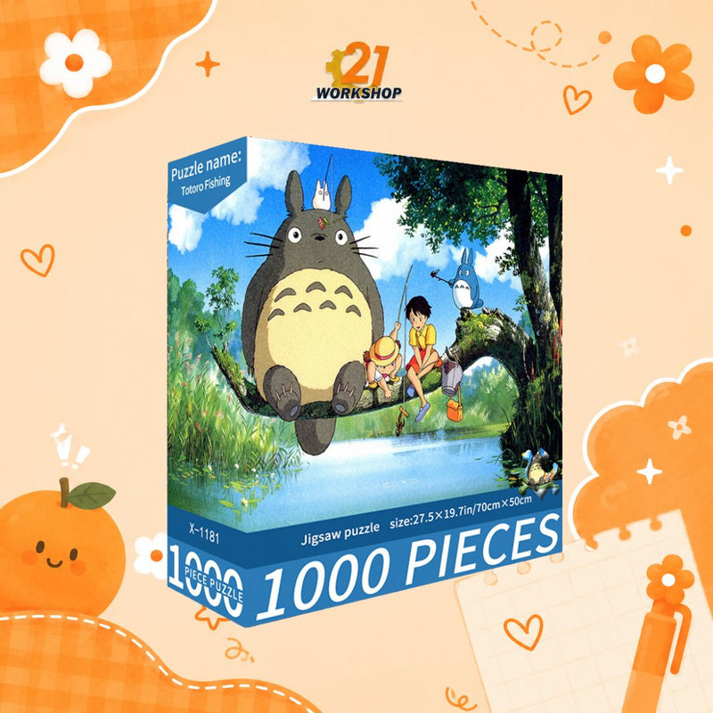1000pcs Anime Colorful Jigsaw Puzzle Intellectual Brain Game Stress Relief Gift for Kids Adults