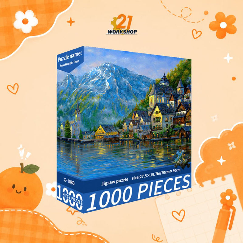 1000pcs Anime Colorful Jigsaw Puzzle Intellectual Brain Game Stress Relief Gift for Kids Adults