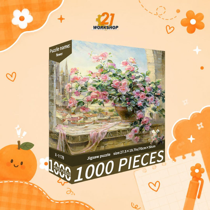 1000pcs Anime Colorful Jigsaw Puzzle Intellectual Brain Game Stress Relief Gift for Kids Adults
