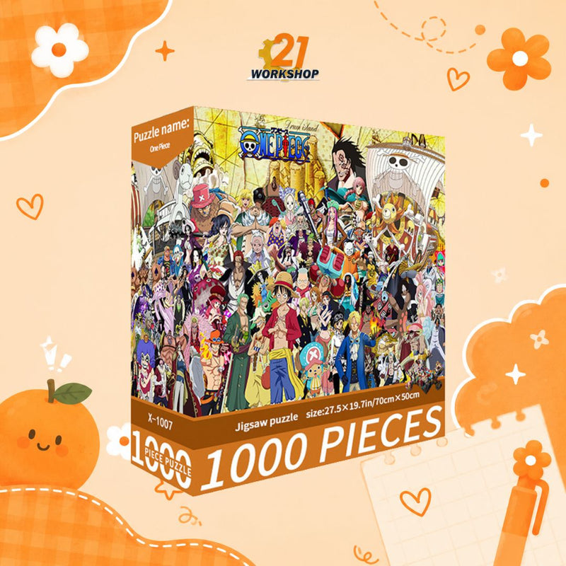 1000pcs Anime Colorful Jigsaw Puzzle Intellectual Brain Game Stress Relief Gift for Kids Adults