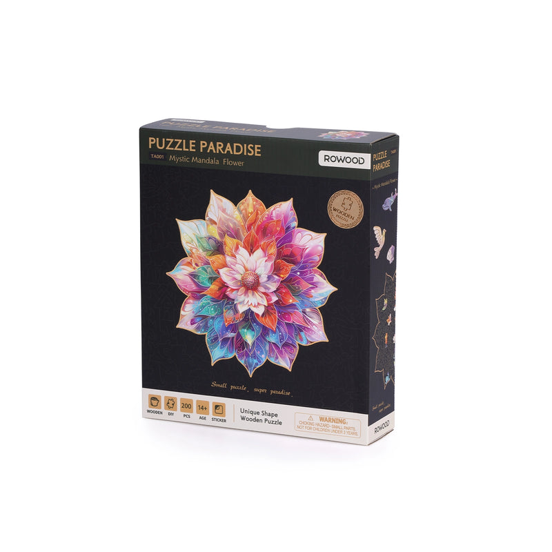 Rowood Wooden Jigsaw Puzzle - Mystic Mandala Flower (TA001)