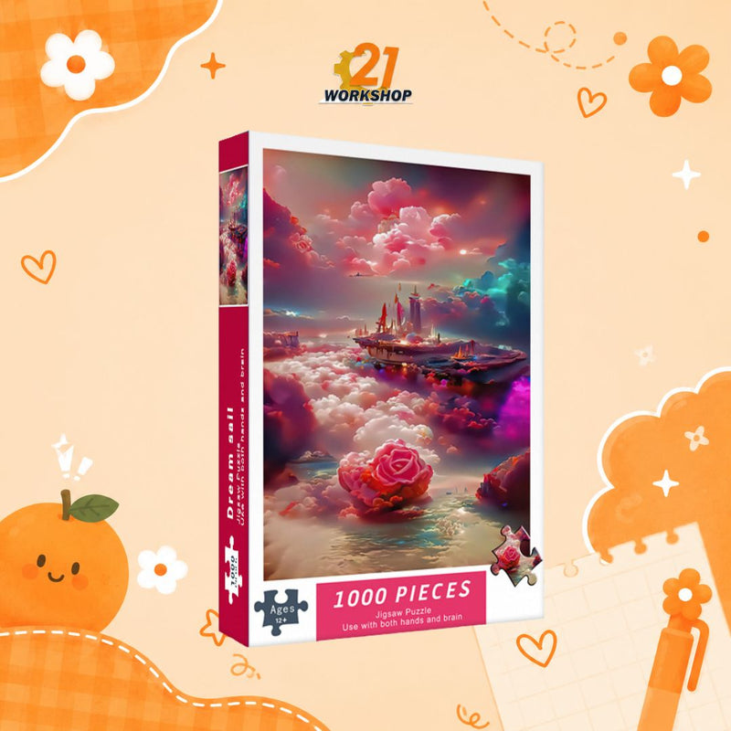 1000pcs Anime Colorful Jigsaw Puzzle Intellectual Brain Game Stress Relief Gift for Kids Adults