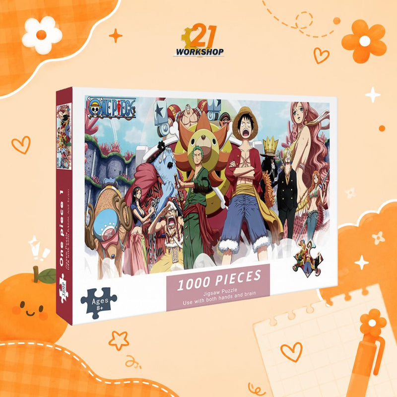 1000pcs Anime Colorful Jigsaw Puzzle Intellectual Brain Game Stress Relief Gift for Kids Adults