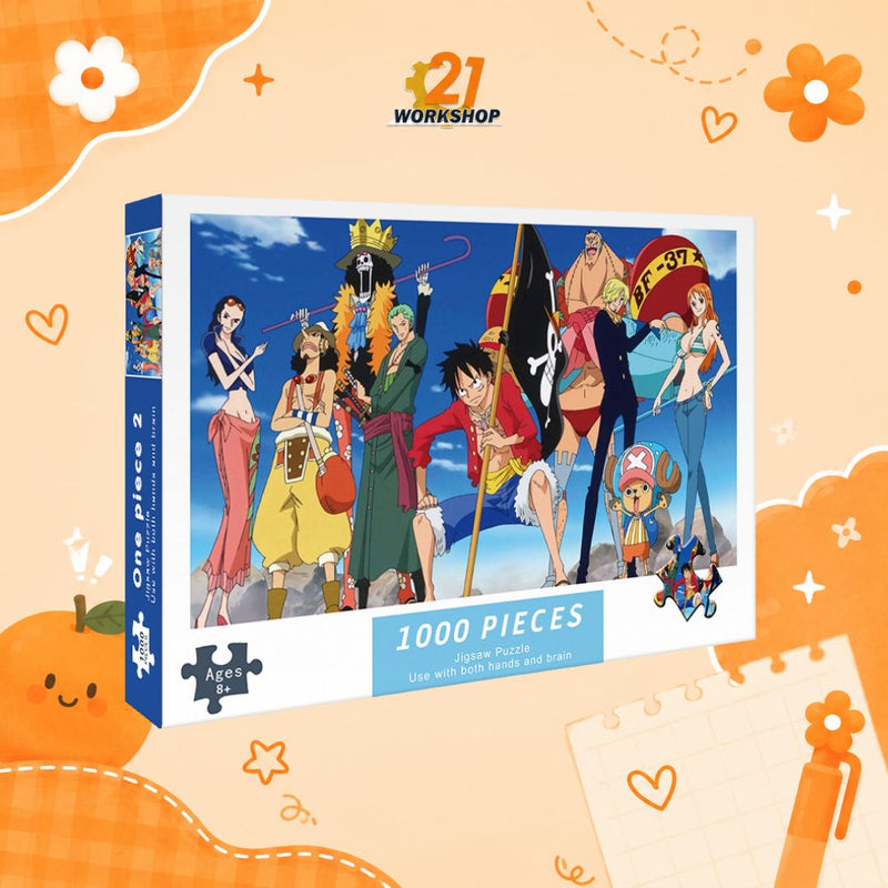 1000pcs Anime Colorful Jigsaw Puzzle Intellectual Brain Game Stress Relief Gift for Kids Adults