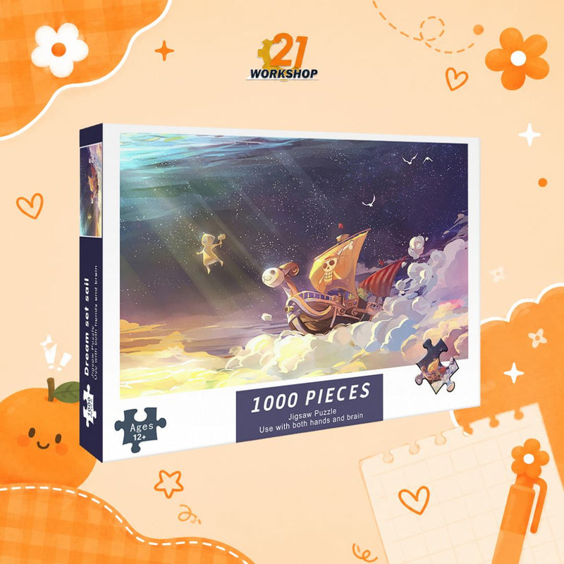 1000pcs Anime Colorful Jigsaw Puzzle Intellectual Brain Game Stress Relief Gift for Kids Adults