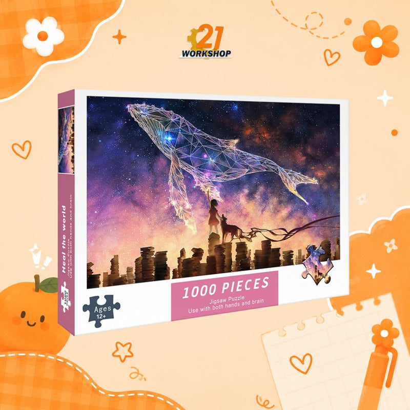 1000pcs Anime Colorful Jigsaw Puzzle Intellectual Brain Game Stress Relief Gift for Kids Adults