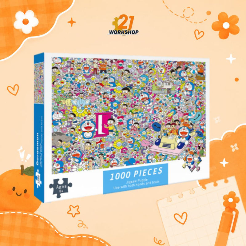 1000pcs Anime Colorful Jigsaw Puzzle Intellectual Brain Game Stress Relief Gift for Kids Adults