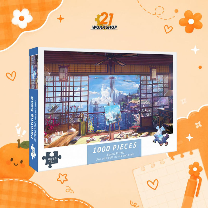 1000pcs Anime Colorful Jigsaw Puzzle Intellectual Brain Game Stress Relief Gift for Kids Adults