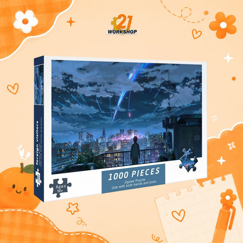 1000pcs Anime Colorful Jigsaw Puzzle Intellectual Brain Game Stress Relief Gift for Kids Adults