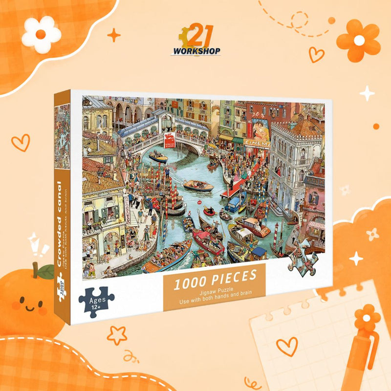 1000pcs Anime Colorful Jigsaw Puzzle Intellectual Brain Game Stress Relief Gift for Kids Adults