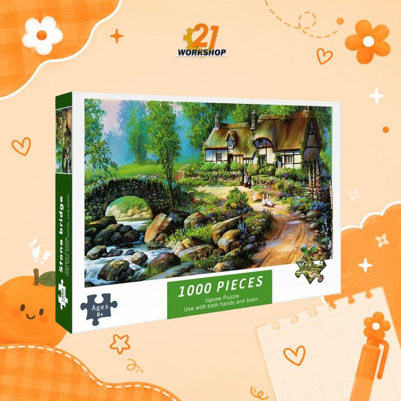 1000pcs Anime Colorful Jigsaw Puzzle Intellectual Brain Game Stress Relief Gift for Kids Adults