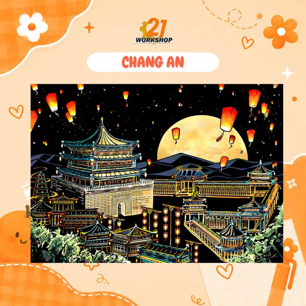 Colorful City DIY Hand Scratch Painting