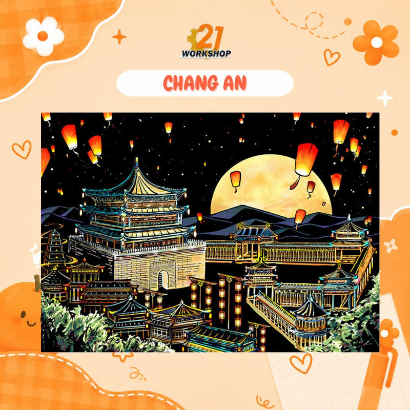 Colorful City DIY Hand Scratch Painting