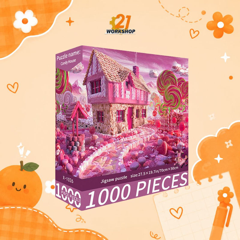 1000pcs Anime Colorful Jigsaw Puzzle Intellectual Brain Game Stress Relief Gift for Kids Adults