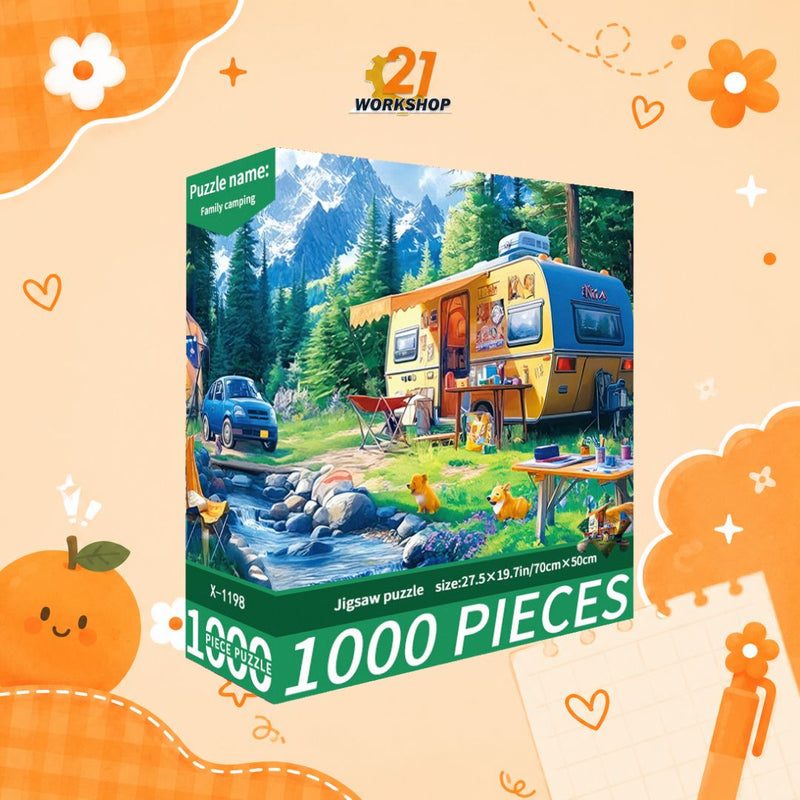 1000pcs Jigsaw Puzzle - Colorful Art Designs for Adults & Kids
