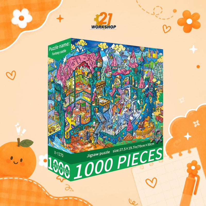 1000pcs Jigsaw Puzzle - Colorful Art Designs for Adults & Kids
