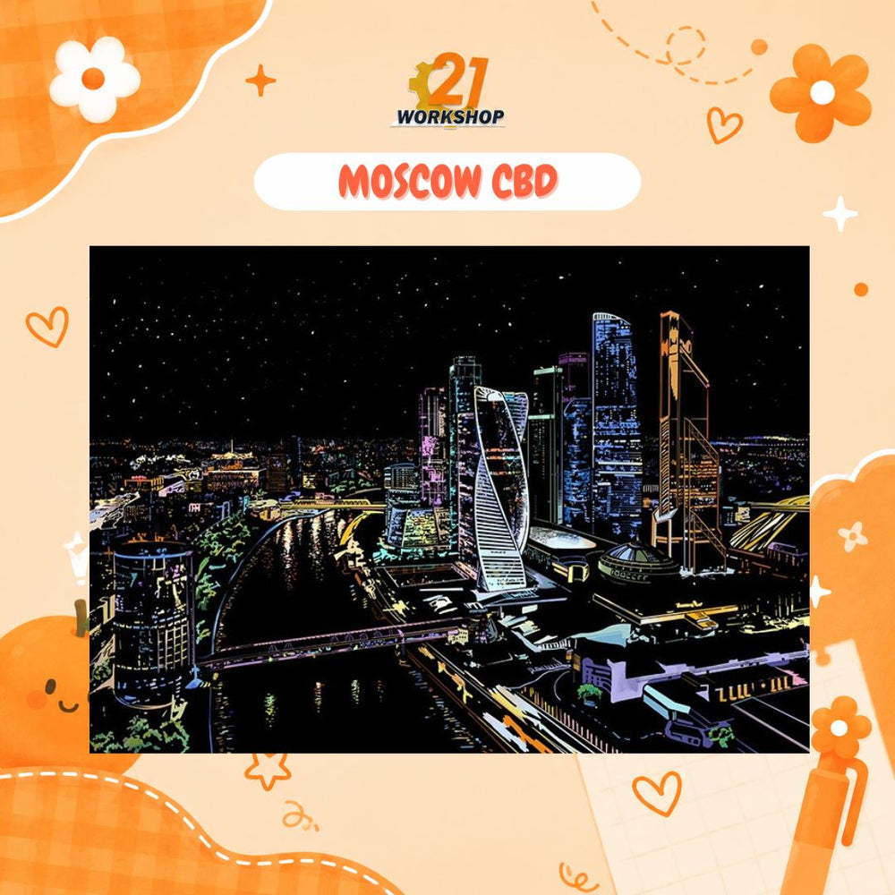 Colorful City DIY Hand Scratch Painting