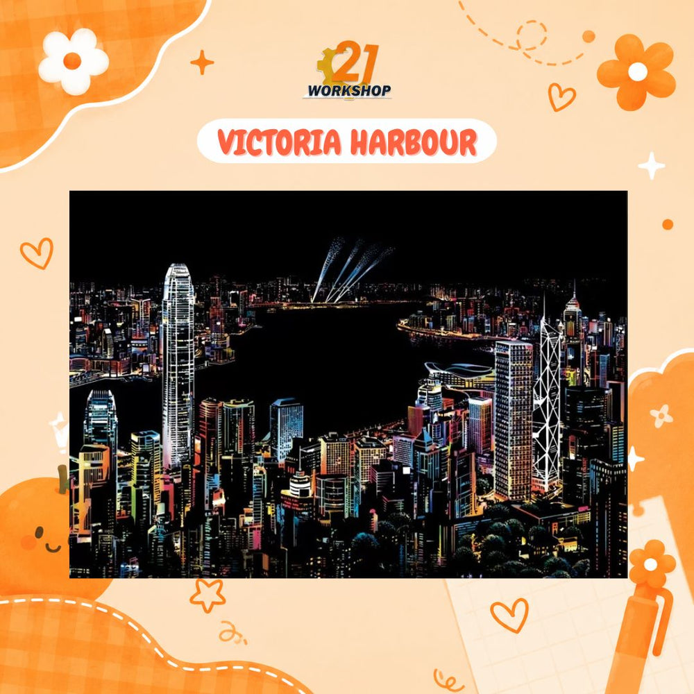 Colorful City DIY Hand Scratch Painting