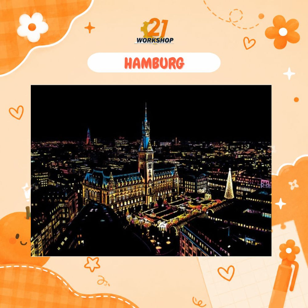 Colorful City DIY Hand Scratch Painting