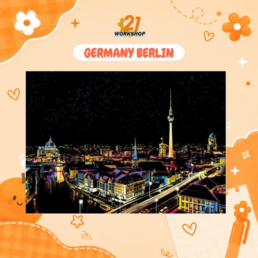 Colorful City DIY Hand Scratch Painting