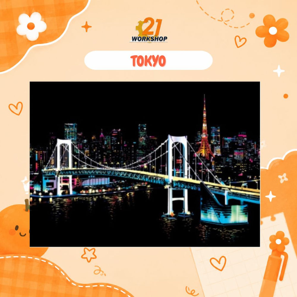 Colorful City DIY Hand Scratch Painting
