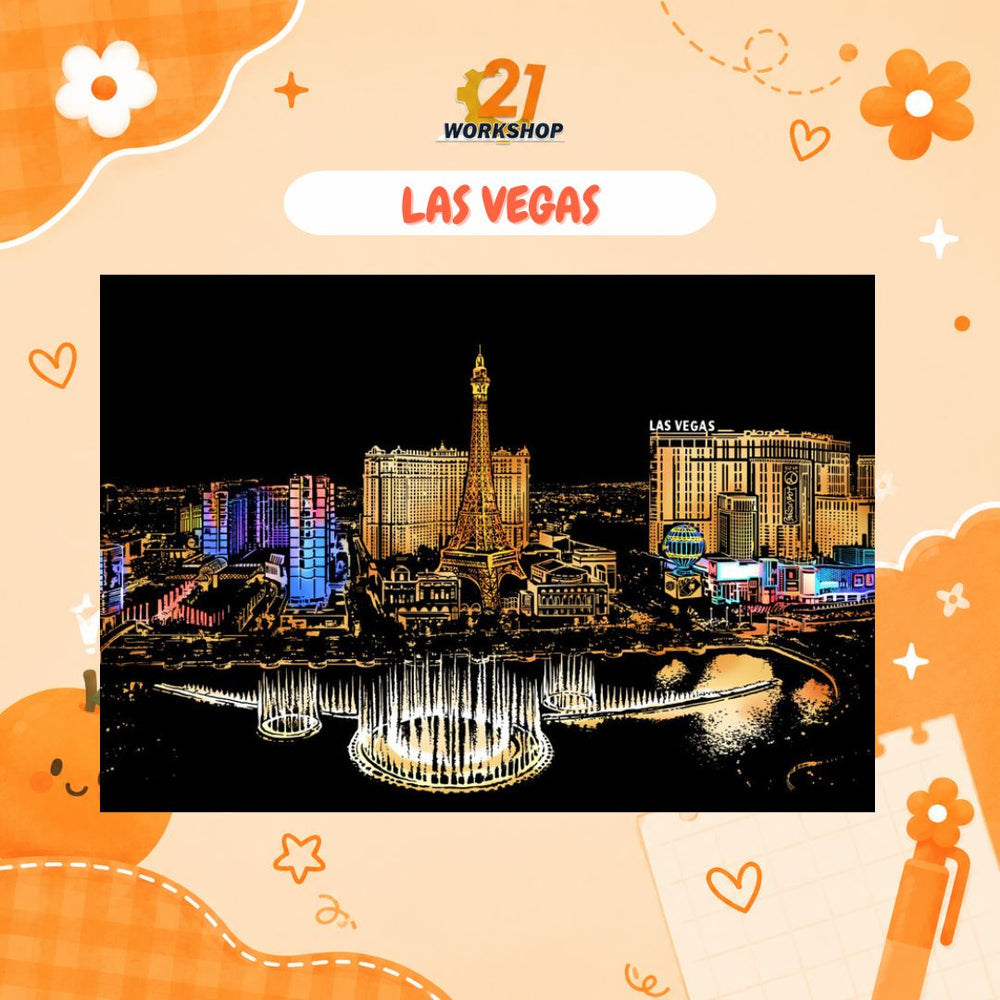 Colorful City DIY Hand Scratch Painting