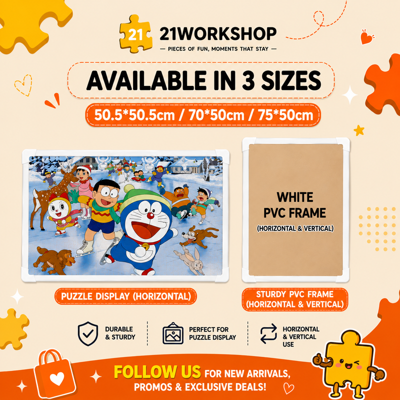 ABS puzzle frame size and color options