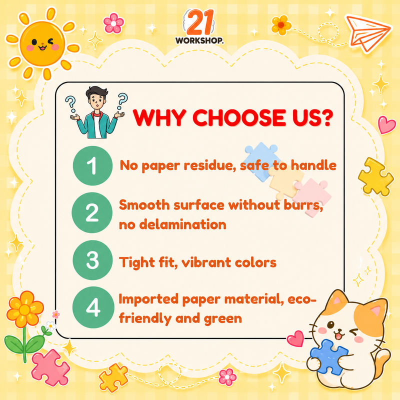 Why choose 21Workshop - quality puzzles, local Malaysia shipping, trusted service