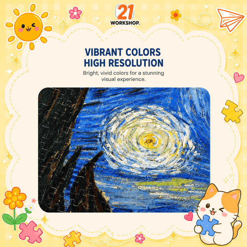 1000pcs Jigsaw Puzzle - Colorful Art Designs for Adults & Kids
