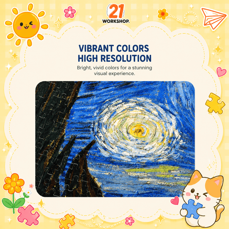 1000pcs Jigsaw Puzzle - Colorful Art Designs for Adults & Kids
