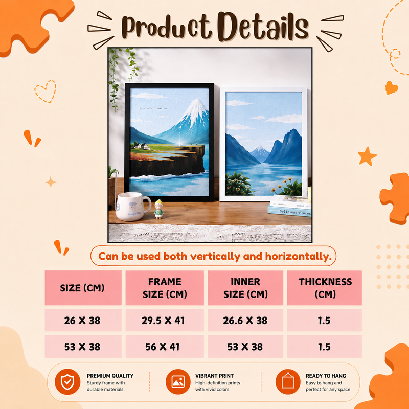 Wooden Puzzle Frame (38 x 26cm / 38 x 53cm)