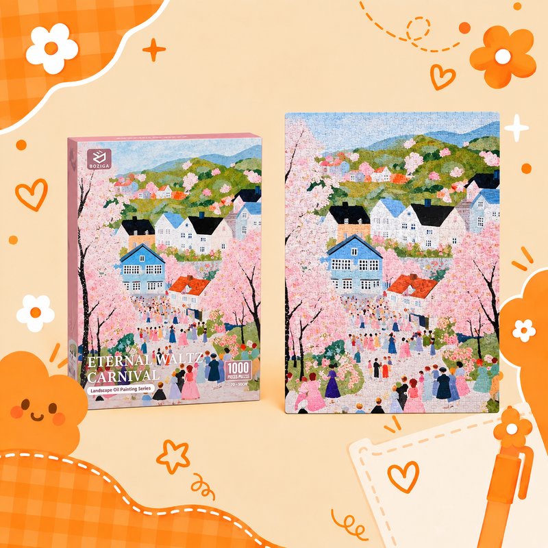 Spring Waltz scenery puzzle design
