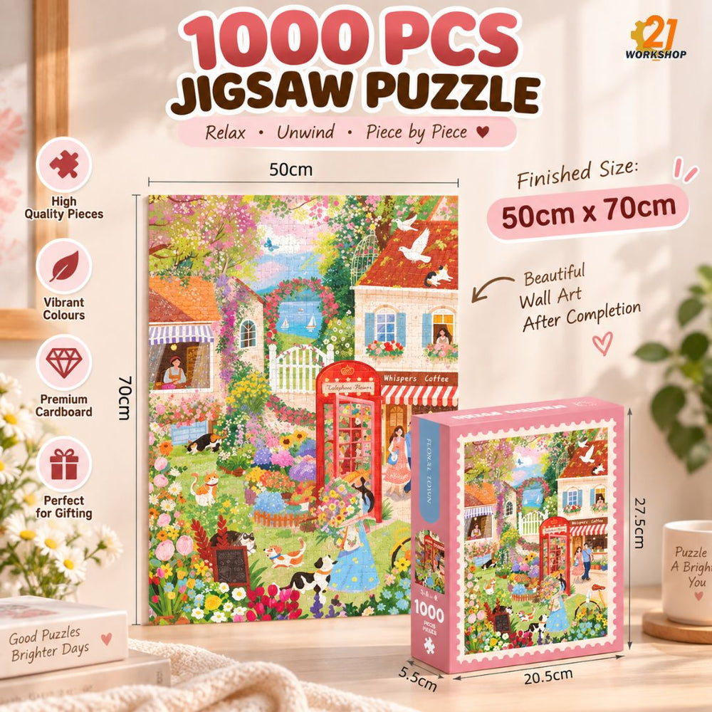 1000 piece puzzle finished size 50x70cm dimensions