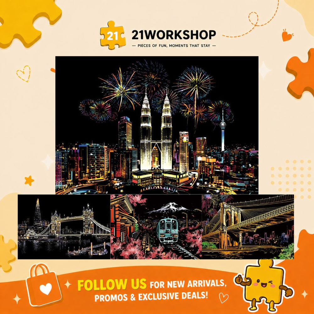 Colorful City DIY Hand Scratch Painting