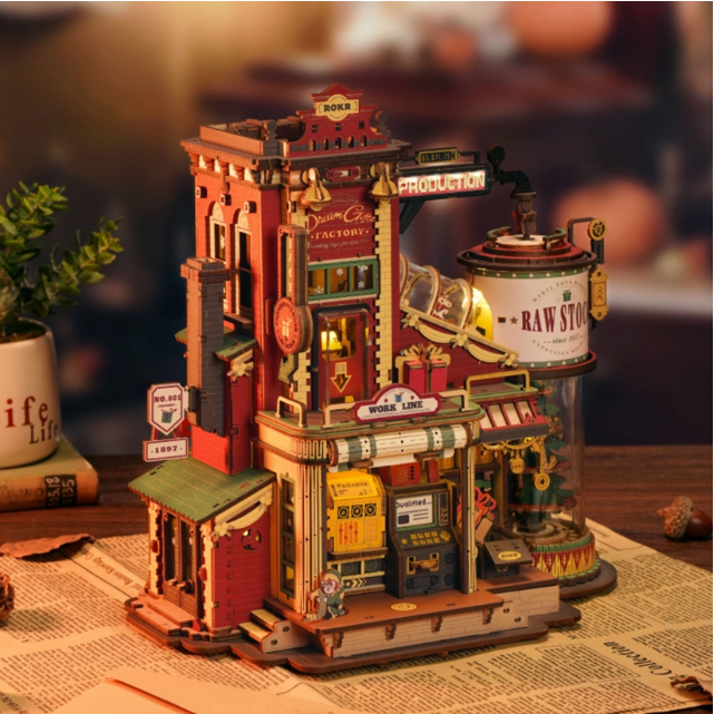 ROKR Dream Gift Factory Wooden Music Box EAB01
