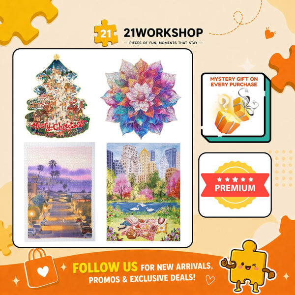 Robotime Rowood Wooden & Premium Cardboard Jigsaw Puzzle 200pcs / 1000pcs